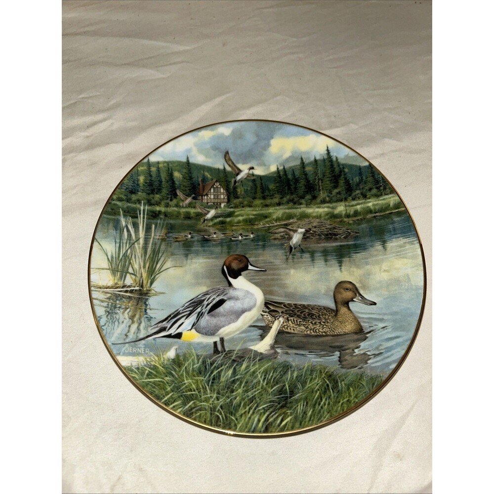 1986 Knowles "The Pintail" Bart Jerner Plate COA Box Booklet